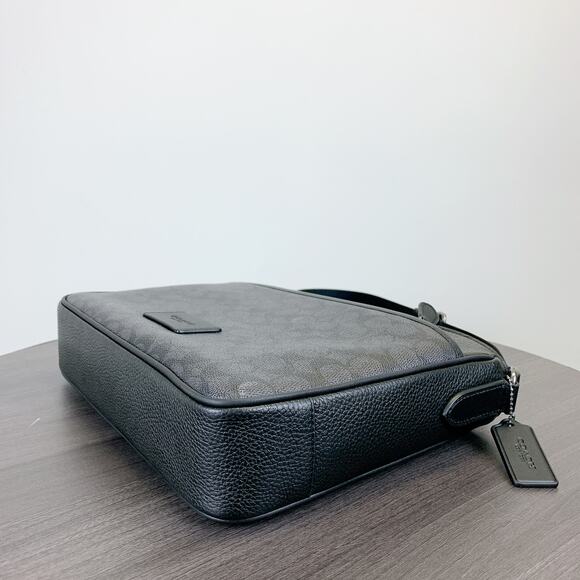 Coach CV761 District Crossbody Bag In Signature Canvas IN Black - Picture 8 of 10